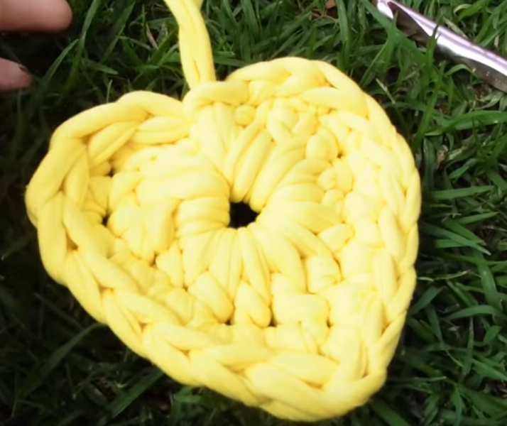 Crochet Heart Bag Accessory