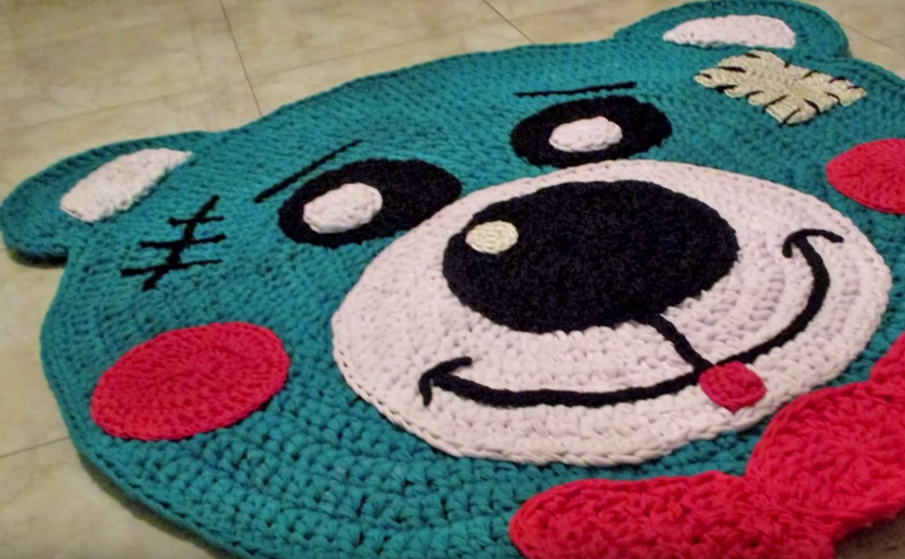 Crochet Teddy Bear Rug